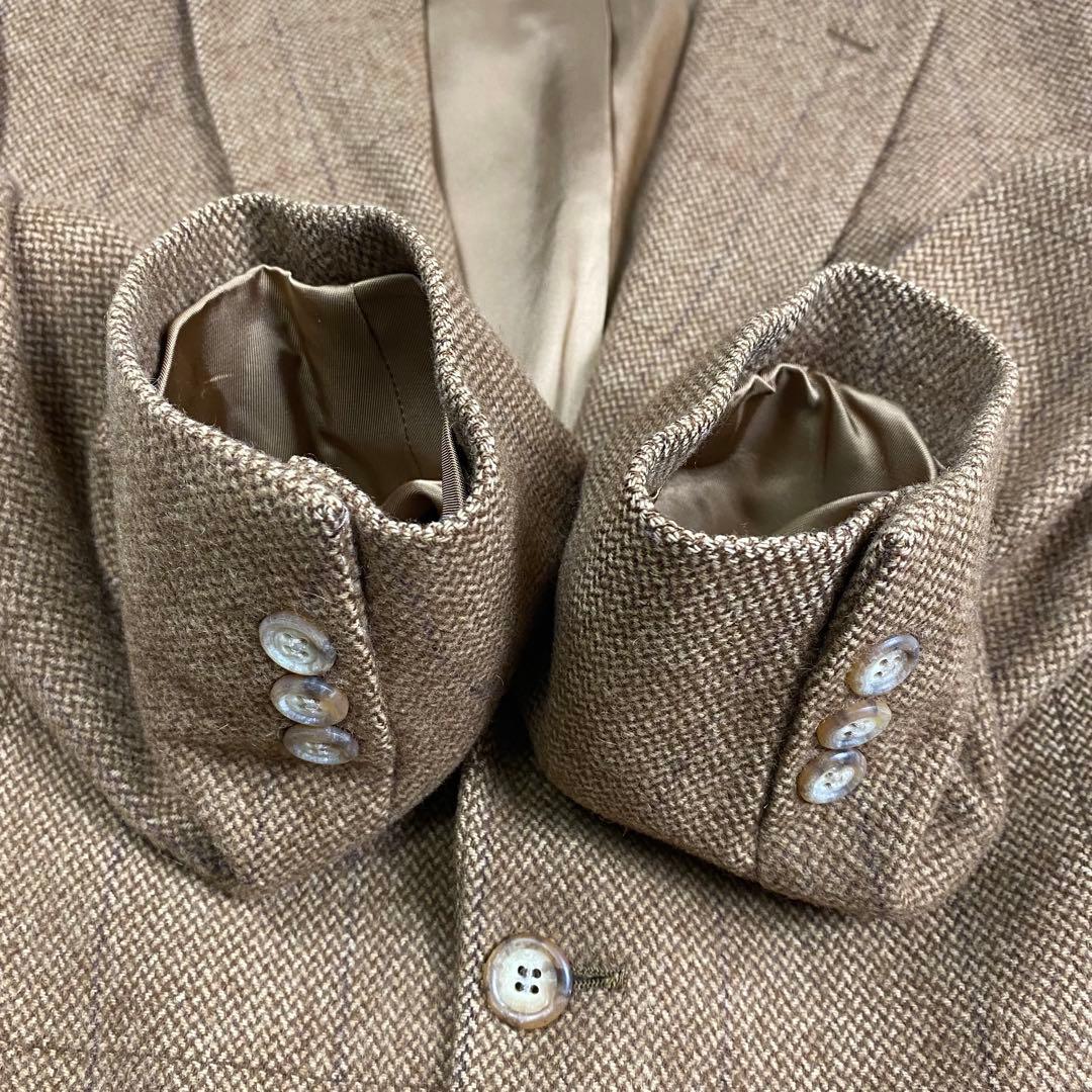 キャメル100%✨USA製ブルックスブラザーズヴィンテージツイードジャケットXL
