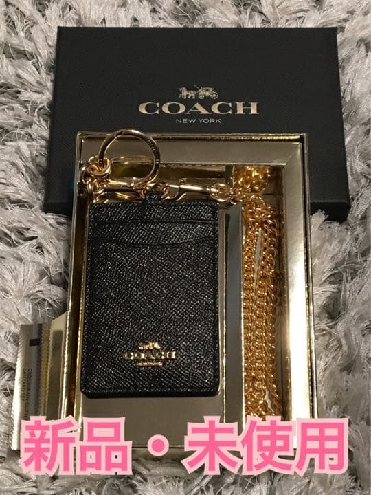 新品・箱付き 新作コーチ パスケース ブラック♡