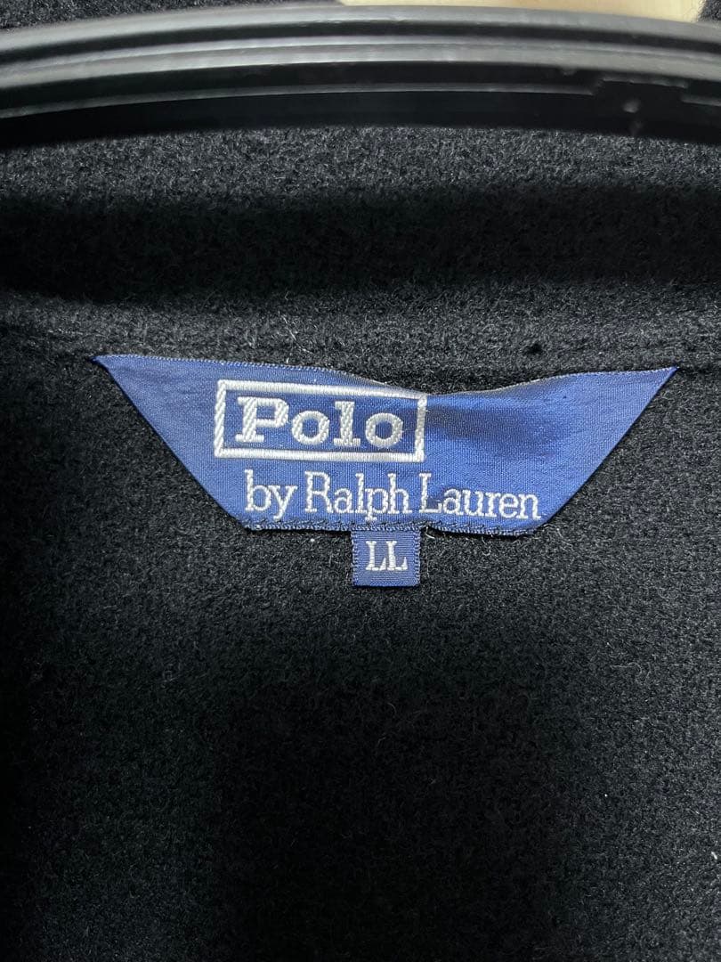 90s ポロラルフローレン 日本製 三角タグ ダッフルコート 大きいサイズ 黒色