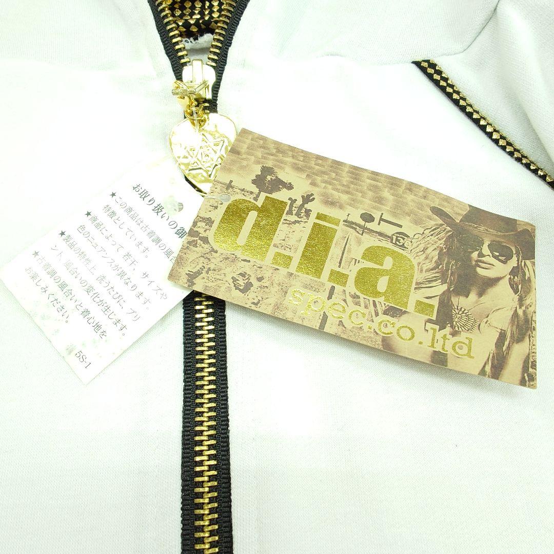 【新品】d.i.a. スカルプリント ゴールド 悪羅悪羅系 パーカー Y2K