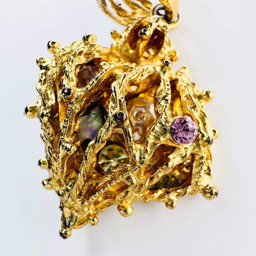 Christian Lacroix ラクロア ネックレストップ ストーンビーズ.