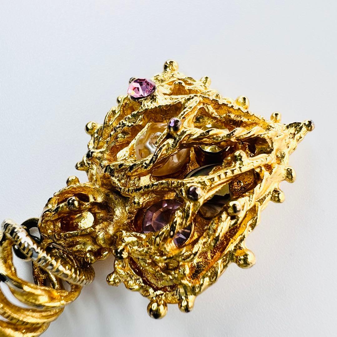 Christian Lacroix ラクロア ネックレストップ ストーンビーズ.