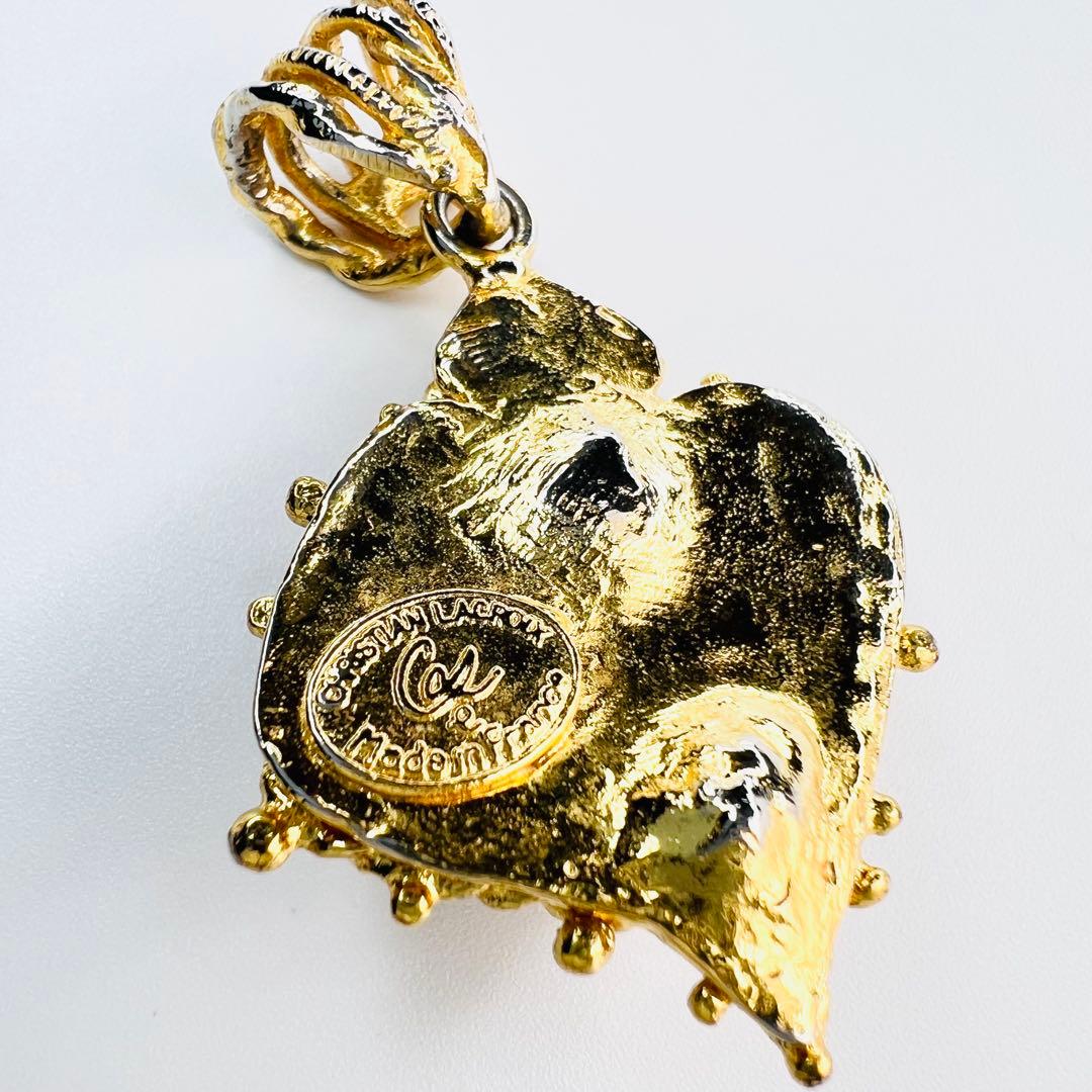 Christian Lacroix ラクロア ネックレストップ ストーンビーズ.