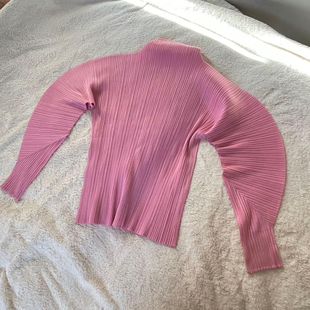 プリーツプリーズ プリーツカットソー ピンク