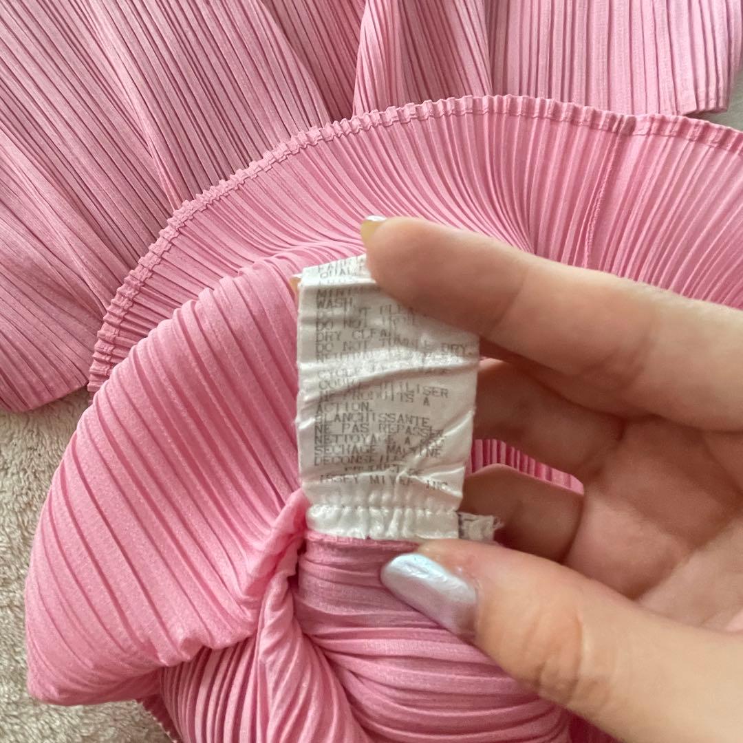 プリーツプリーズ プリーツカットソー ピンク