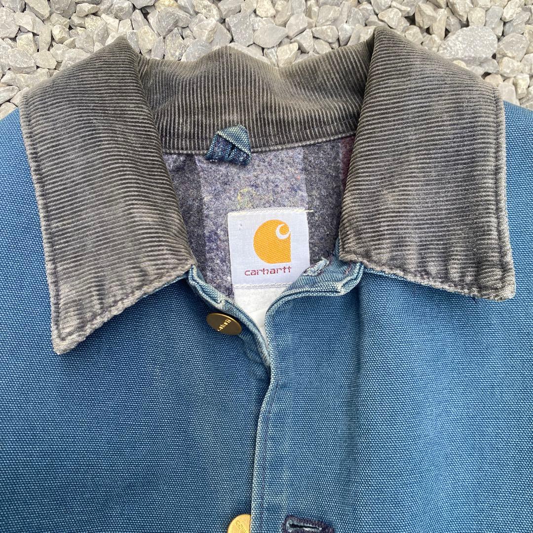 激レア(ブルー)Carhartt カーハートミシガンチョアコート90s USA製