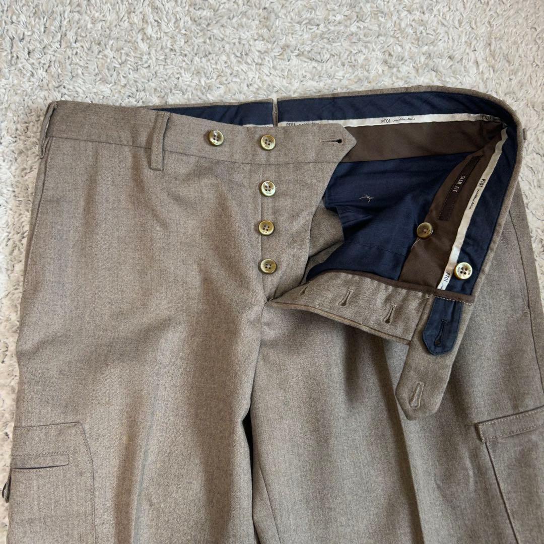 PT01 カーゴパンツ スラックス バージナルウール SLIM FIT 48