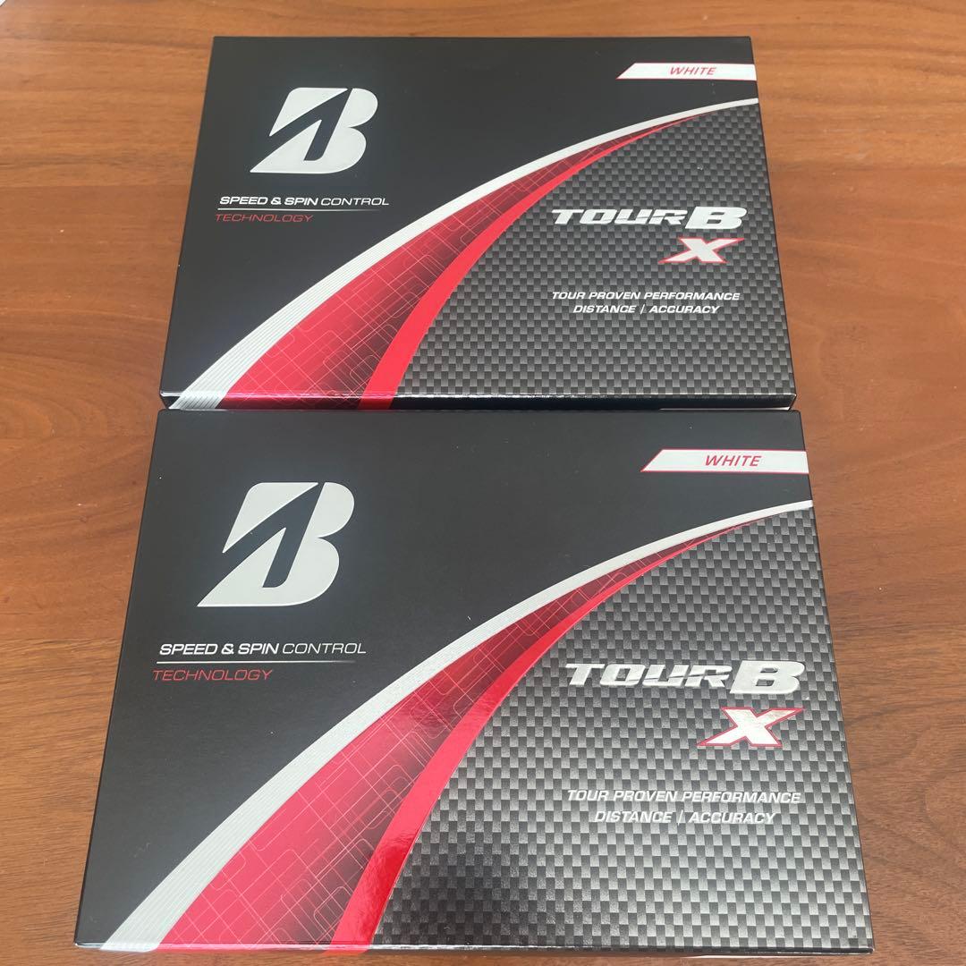 ブリヂストン TOUR B X ホワイト ゴルフボール二箱セット