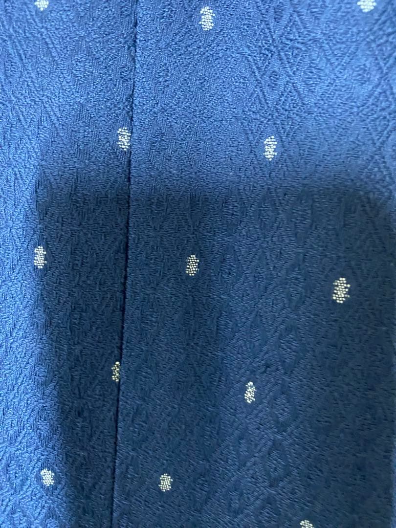 ETRO ネイビー ジャケット 48 光沢有 裏地シルク100%