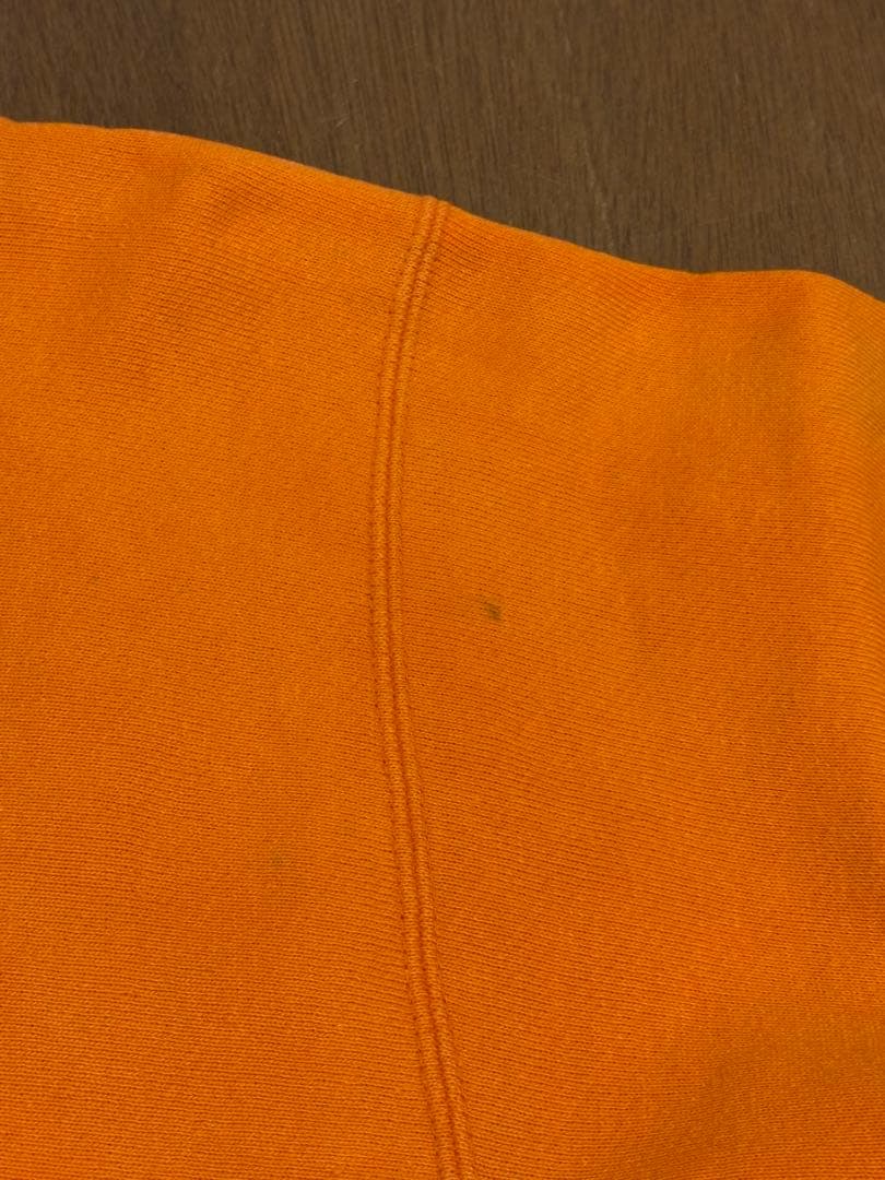 70s 単色　チャンピオン　リバースウィーブ　オレンジ　small 目無し