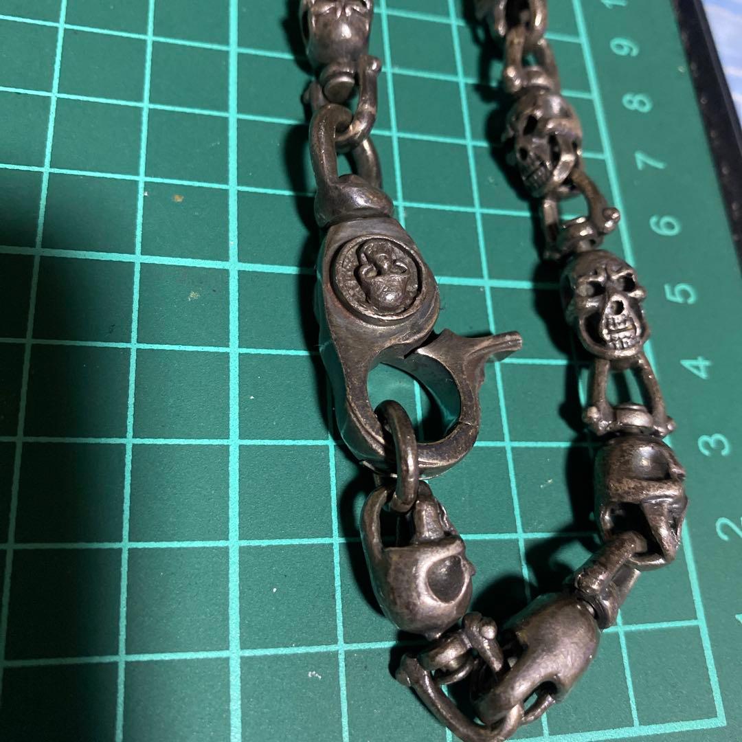 すごく素早い　ウォレットチェーン　925 スカル　骸骨 ドクロ