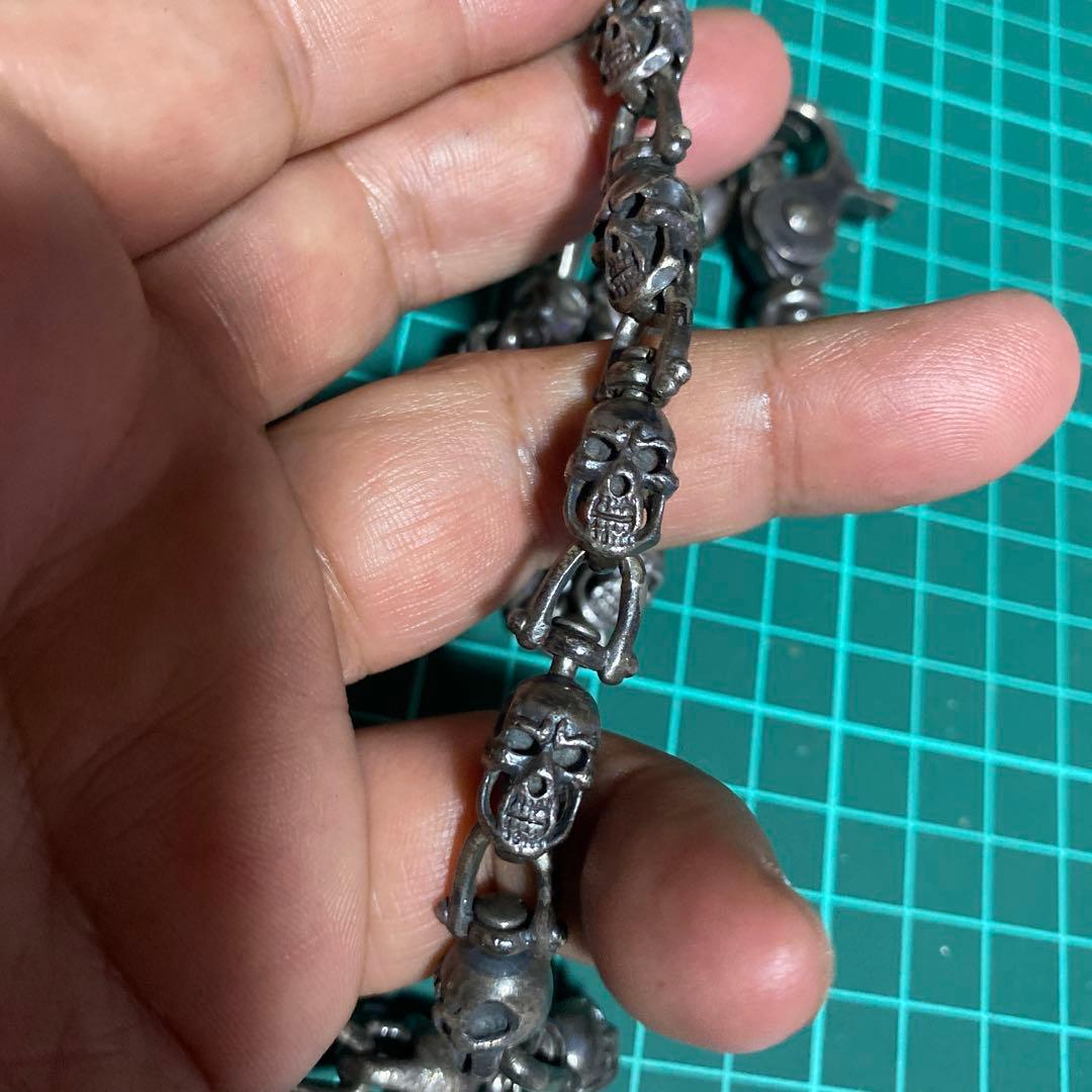 すごく素早い　ウォレットチェーン　925 スカル　骸骨 ドクロ