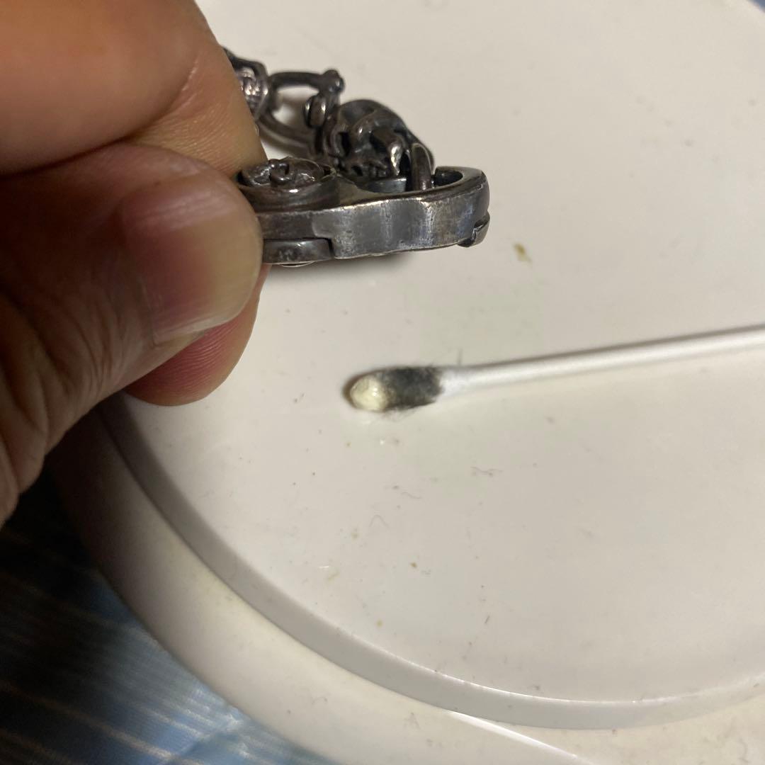 すごく素早い　ウォレットチェーン　925 スカル　骸骨 ドクロ