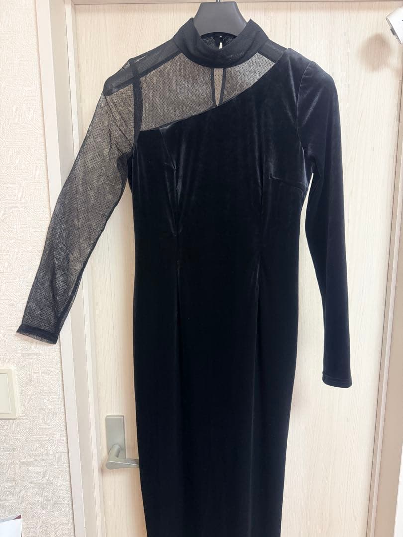 2025AW anuans シアーコンビタイトワンピース アニュアンス Mサイズ