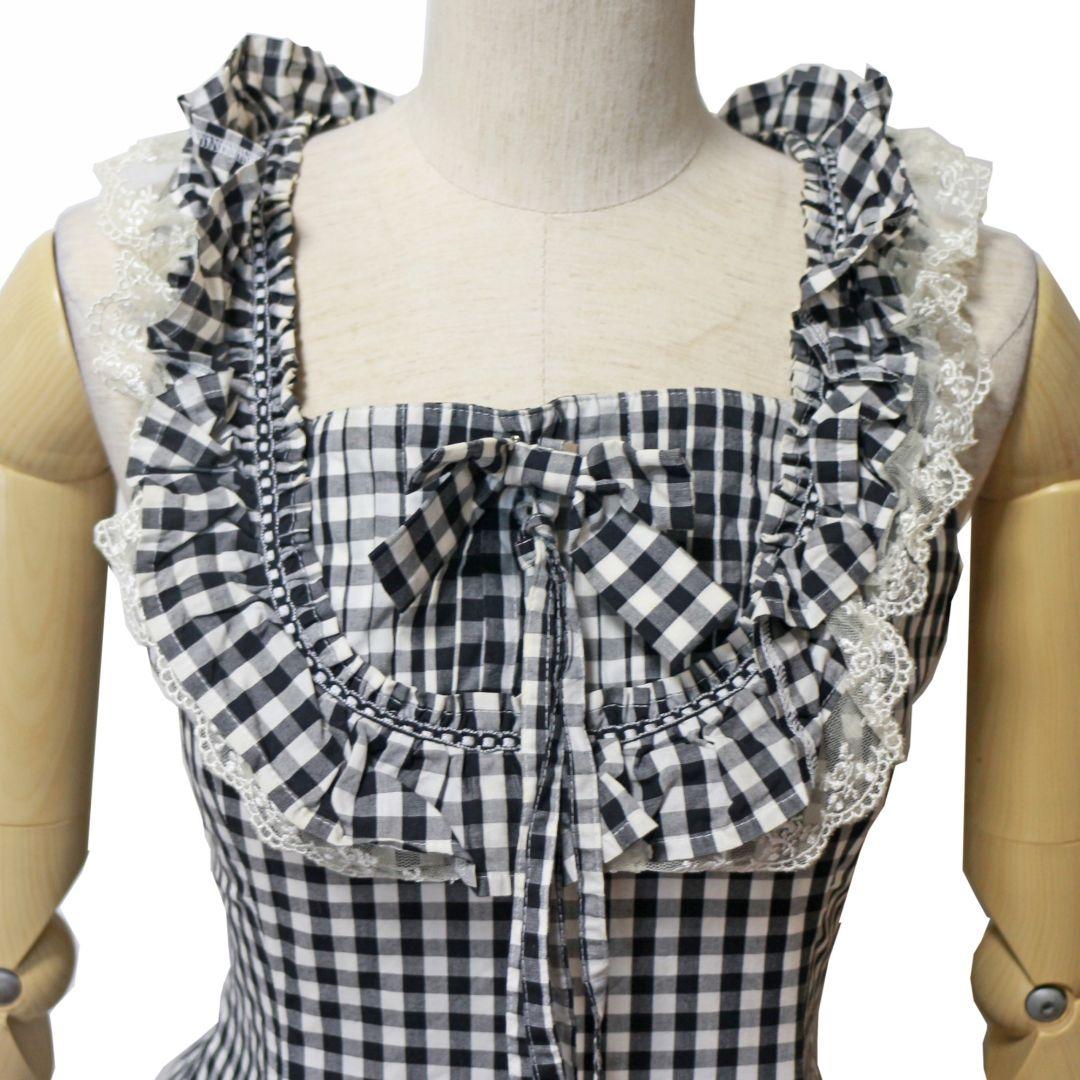 ヴィクトリアンメイデン ベス ギンガムチェック レースアップ ロリータワンピース
