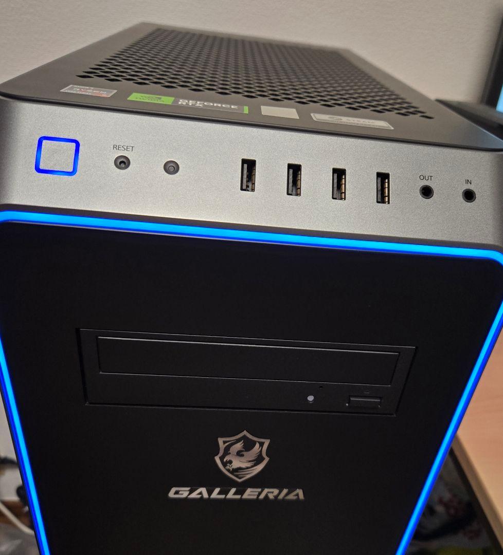高性能 ゲーミングpc GALLERIA RTX4070 ワイルズ 水冷
