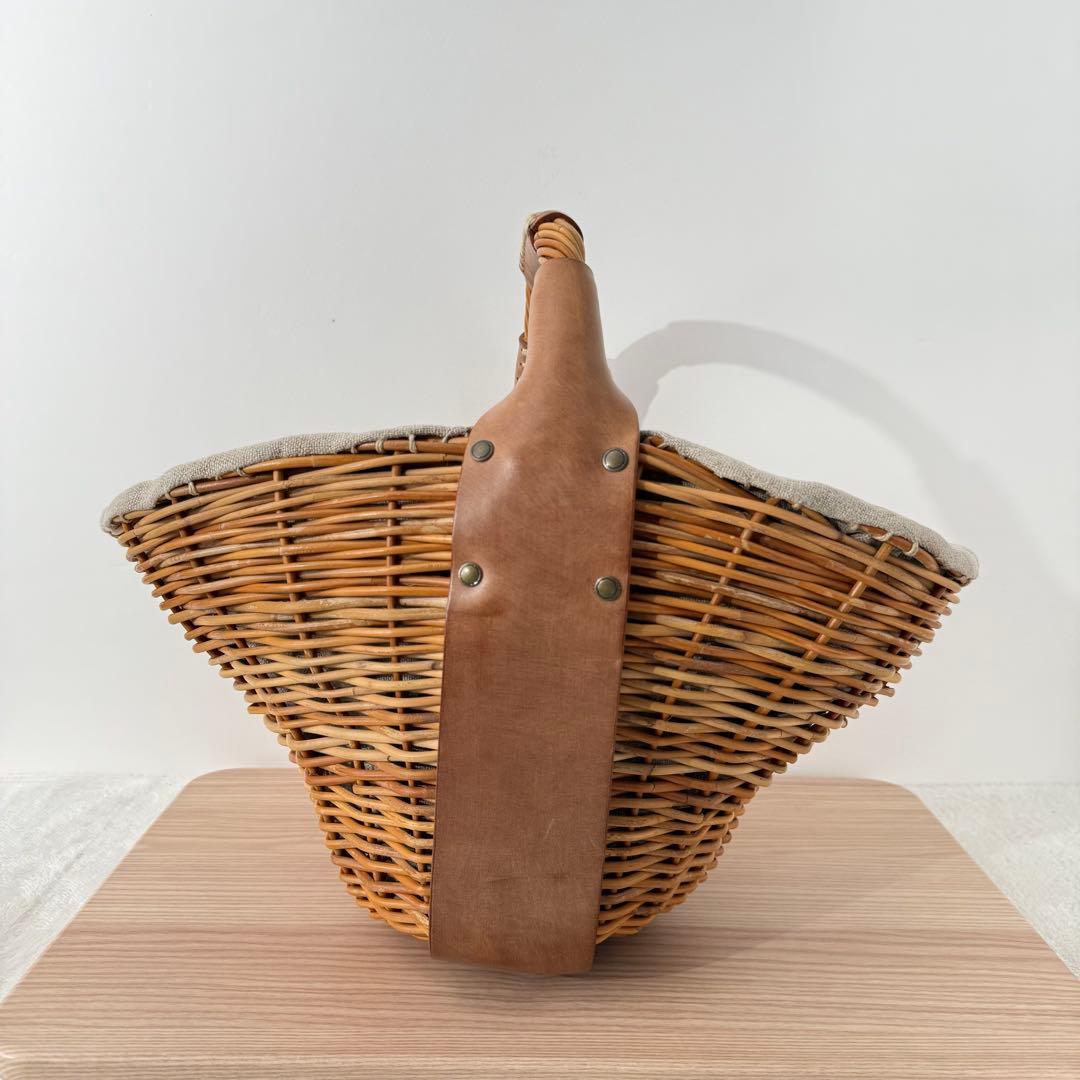 【美品✨️】eb.a.gos エバゴス オイルショルダー 1本手 かごバッグ 紅籐