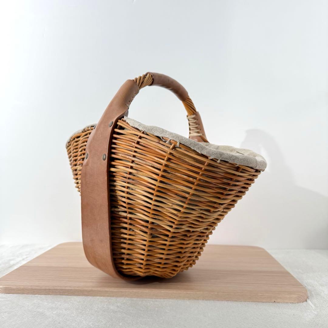 【美品✨️】eb.a.gos エバゴス オイルショルダー 1本手 かごバッグ 紅籐