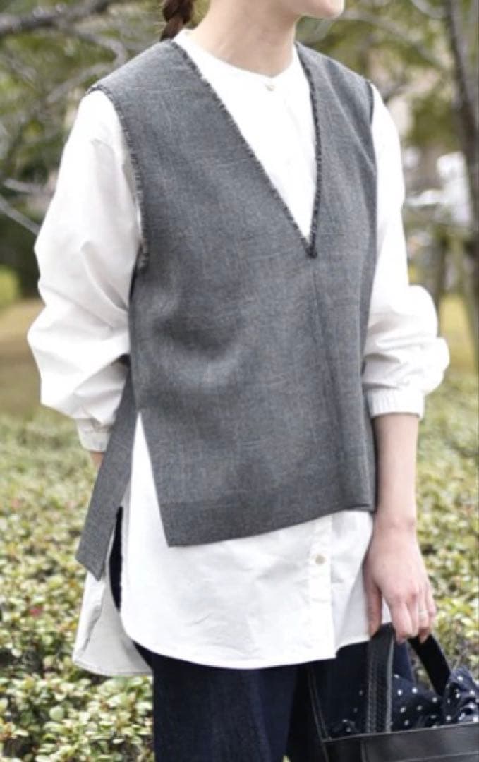 ＊OUR＊洗えるフリンジベスト