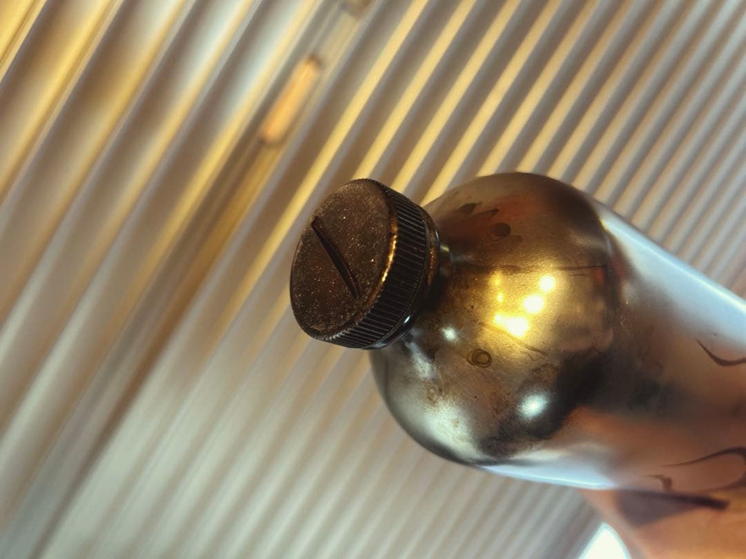 携行缶　1ℓ 新品　エイジング加工　ヴィンテージ　メッキ調　チョッパー　ハーレー