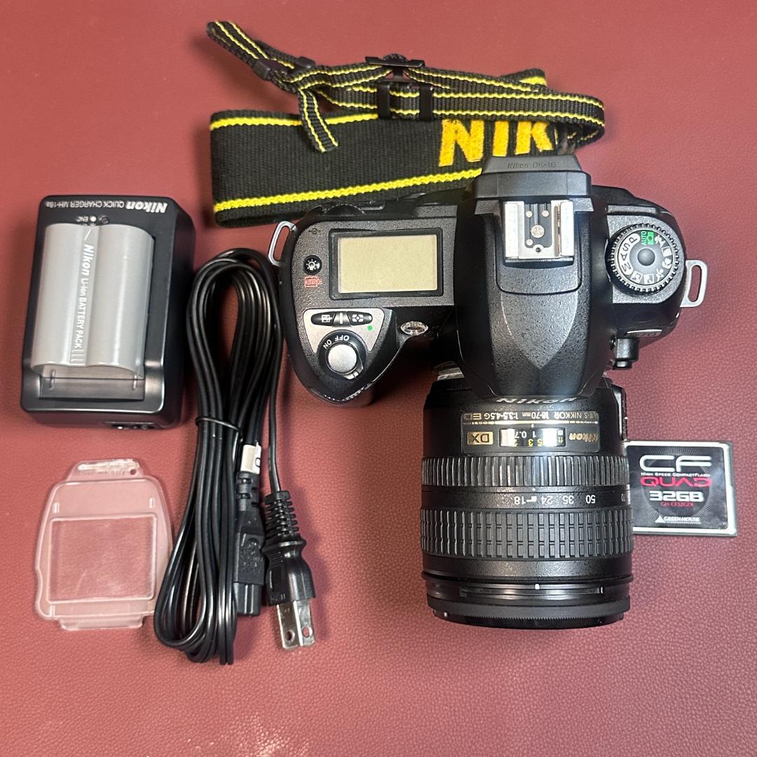 ニコン D70 デジタル一眼レフカメラ 18-70mmレンズ、CF32GB付き