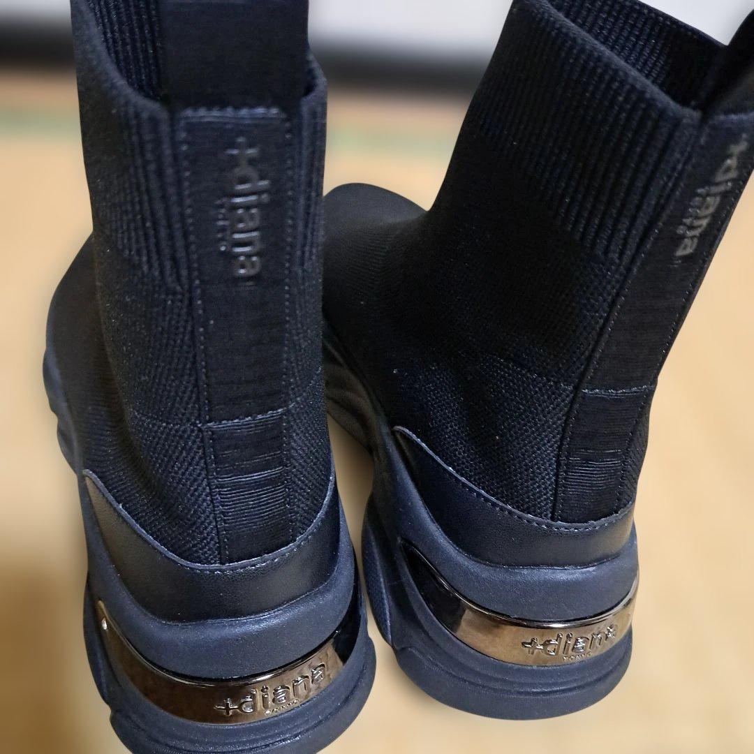 +dianaニットショートブーツ☆極美品☆撥水加工