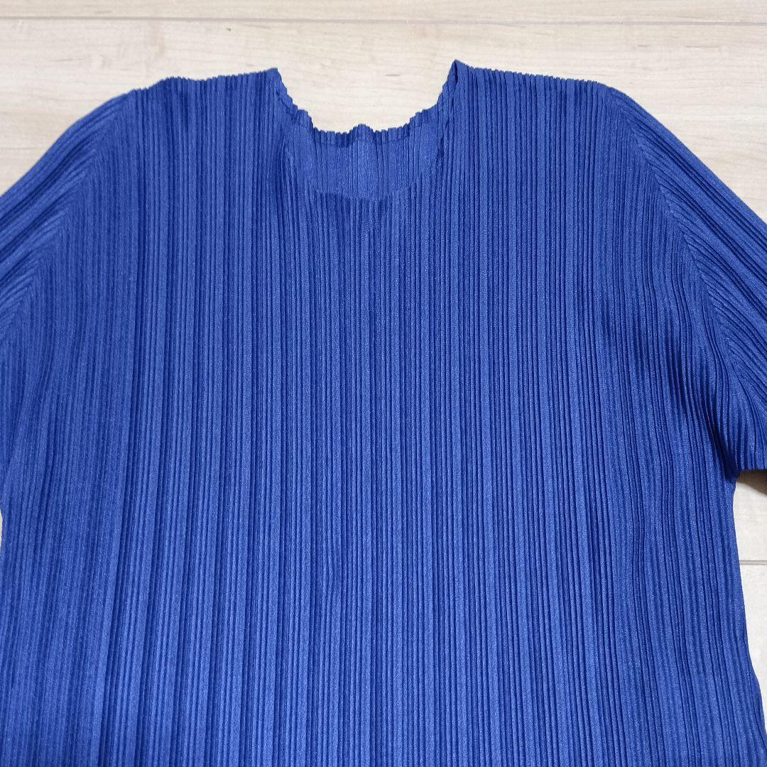 プリーツプリーズ　ブルー　長袖トップス　サイズ3
