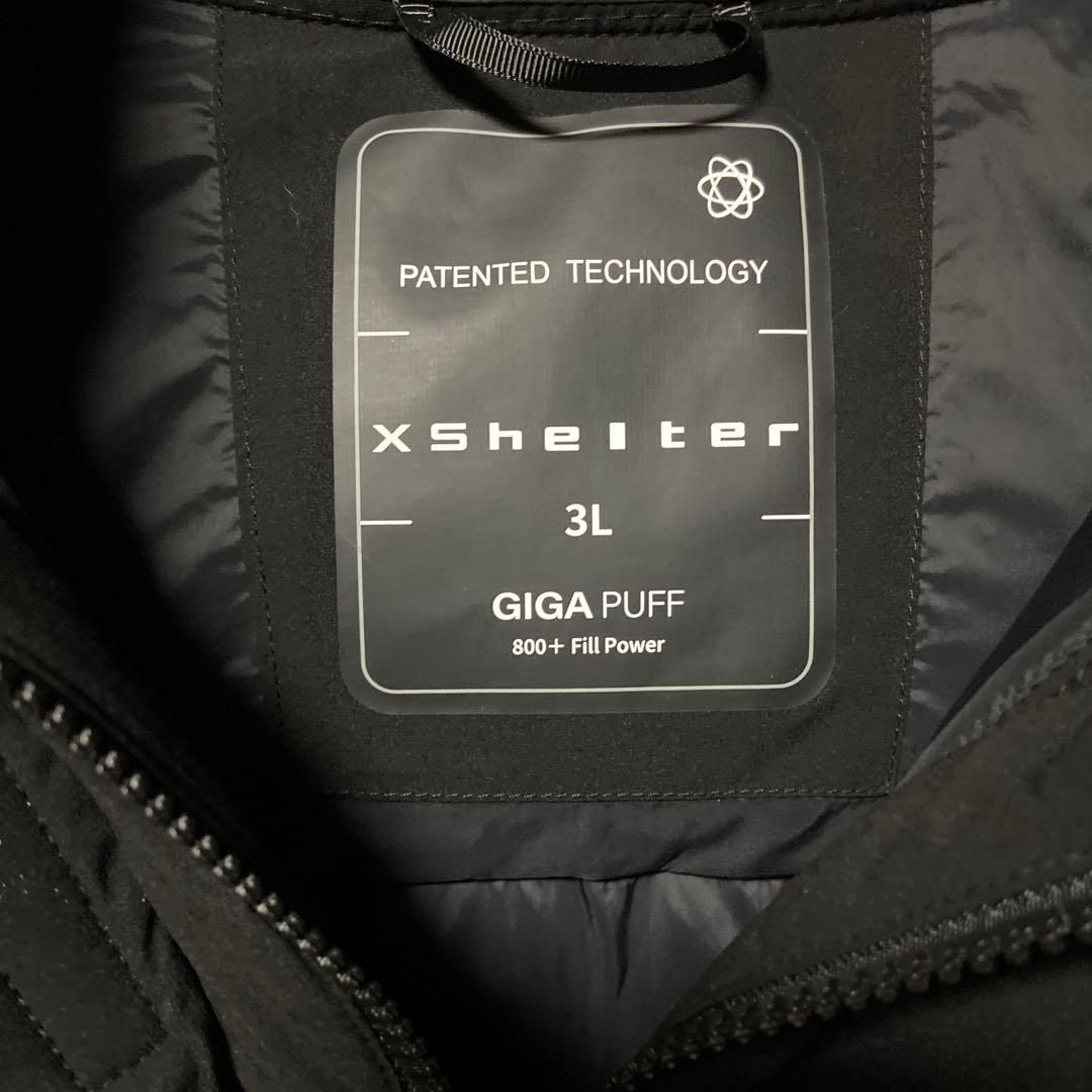 ワークマン　エックスシェルター　プレミアム　ギガパフダウンコート　ブラック 3L