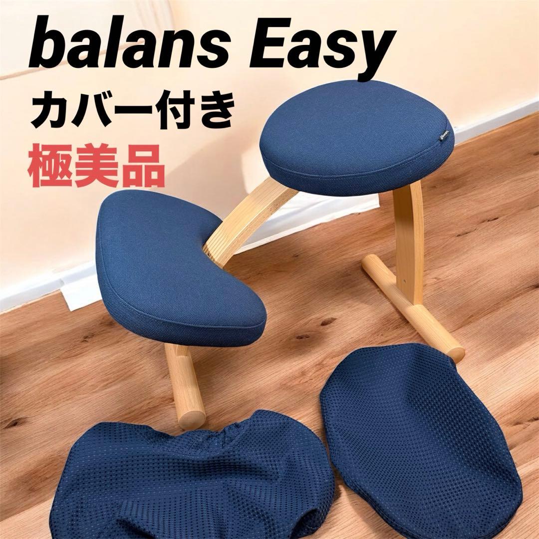 【極美品】サカモトハウス　バランスチェア バランスイージー ネイビー　カバー付き