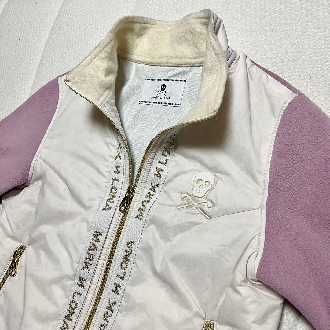 MARK&LONA ハイブリッド ダウン フリース 切り替え ジャケット スカル