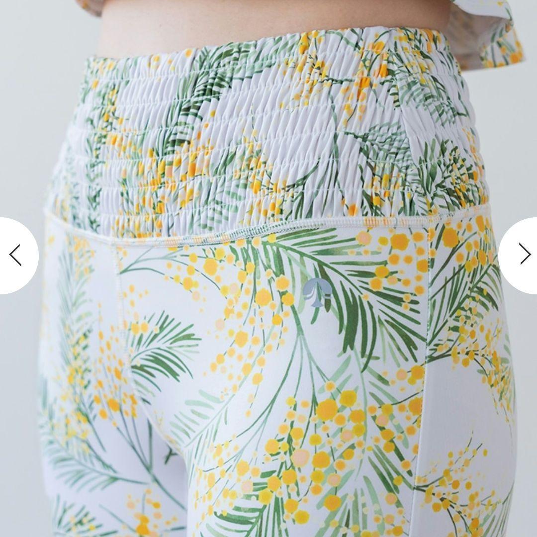 【新品】スカーラ スプリングフラワー シャーリングレギンス 忘れな草 S 完売品