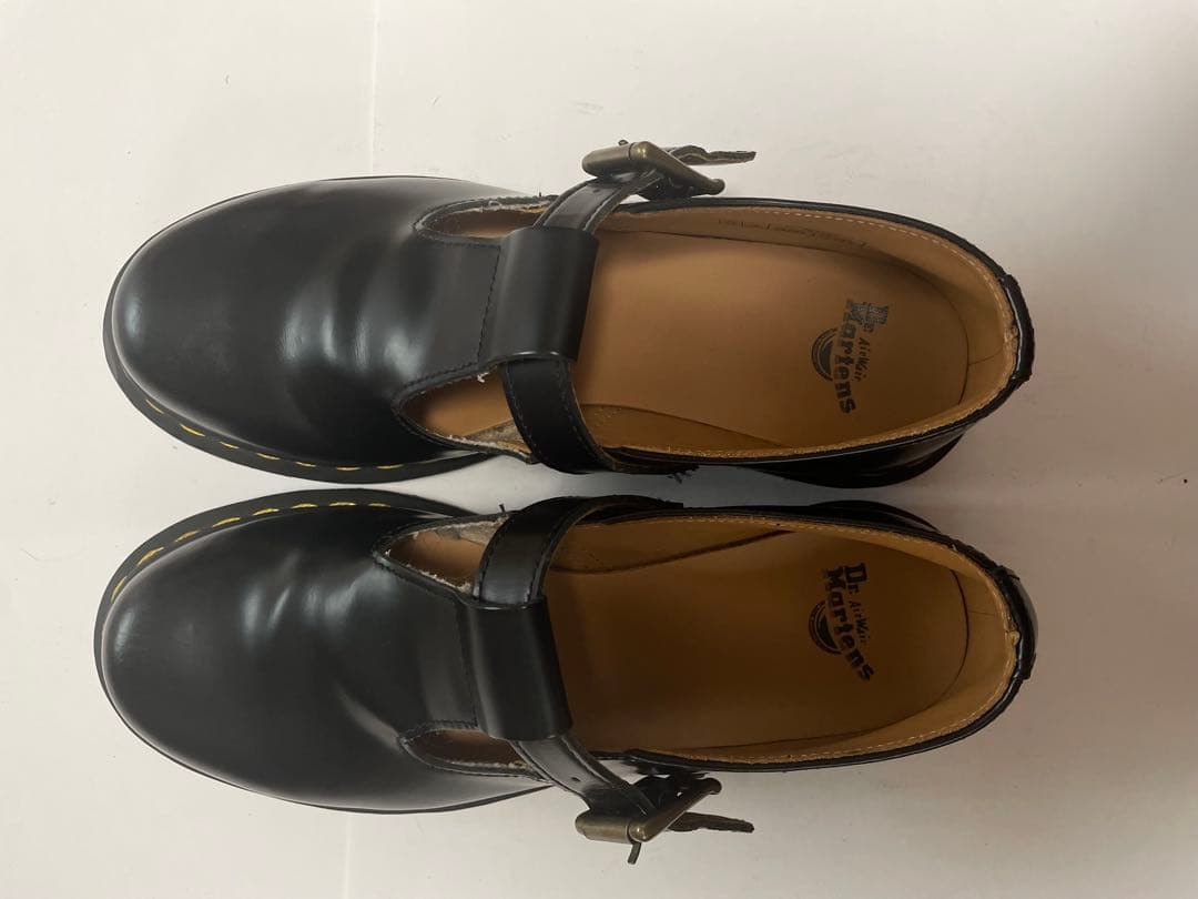 【美品】Dr. Martens メリージェーン 黒 レザー厚底靴