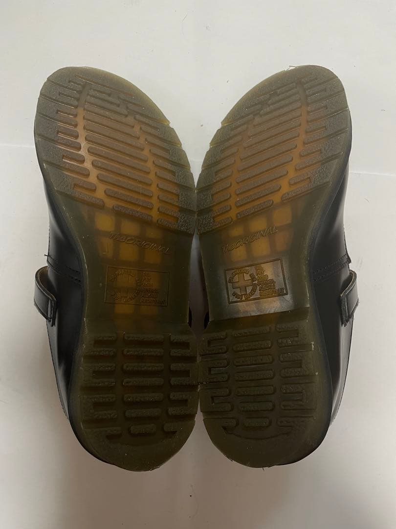 【美品】Dr. Martens メリージェーン 黒 レザー厚底靴