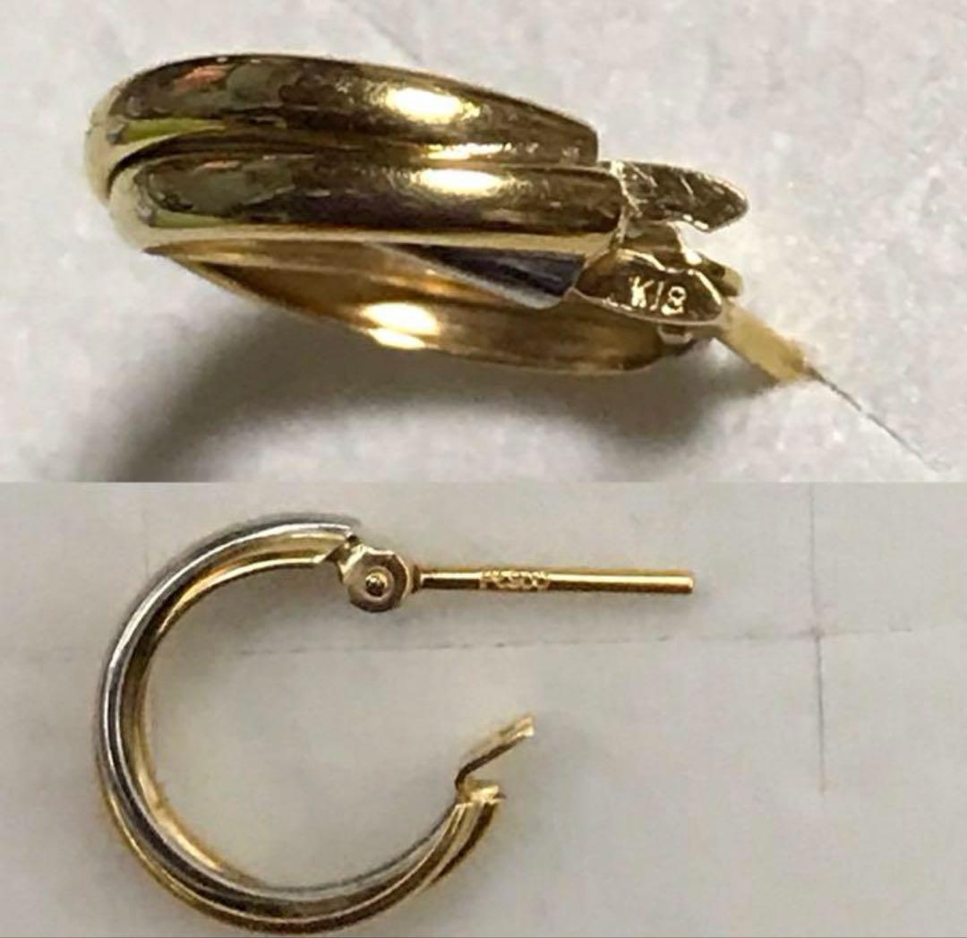 k18 pt900フープピアス