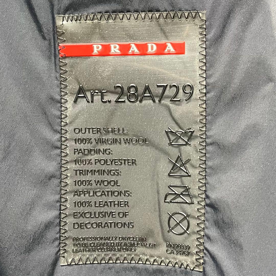 美品 PRADA archive エルボーパッチ ウール ブルゾン アウター