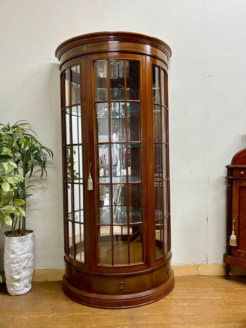 mimi☆管403☆イタリア製☆アンティーク☆ハーフムーン☆キャビネット