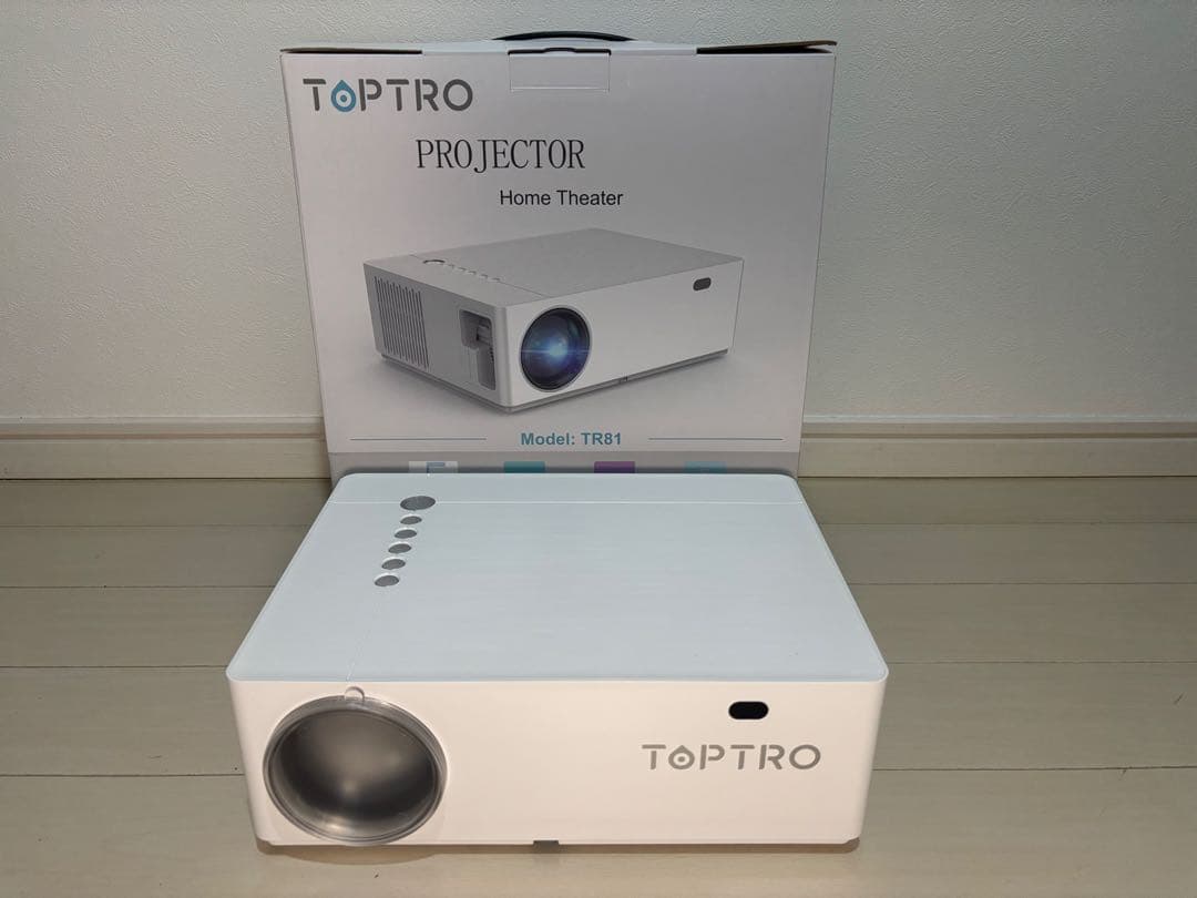 TOPTRO プロジェクター TR81 (プロジェクタースクリーン付)