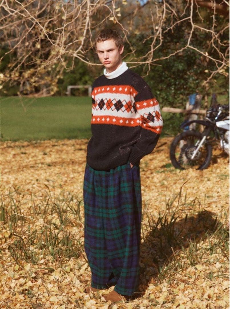 Needles ウールチェックヒザデル　H.D xsサイズ　新品未使用