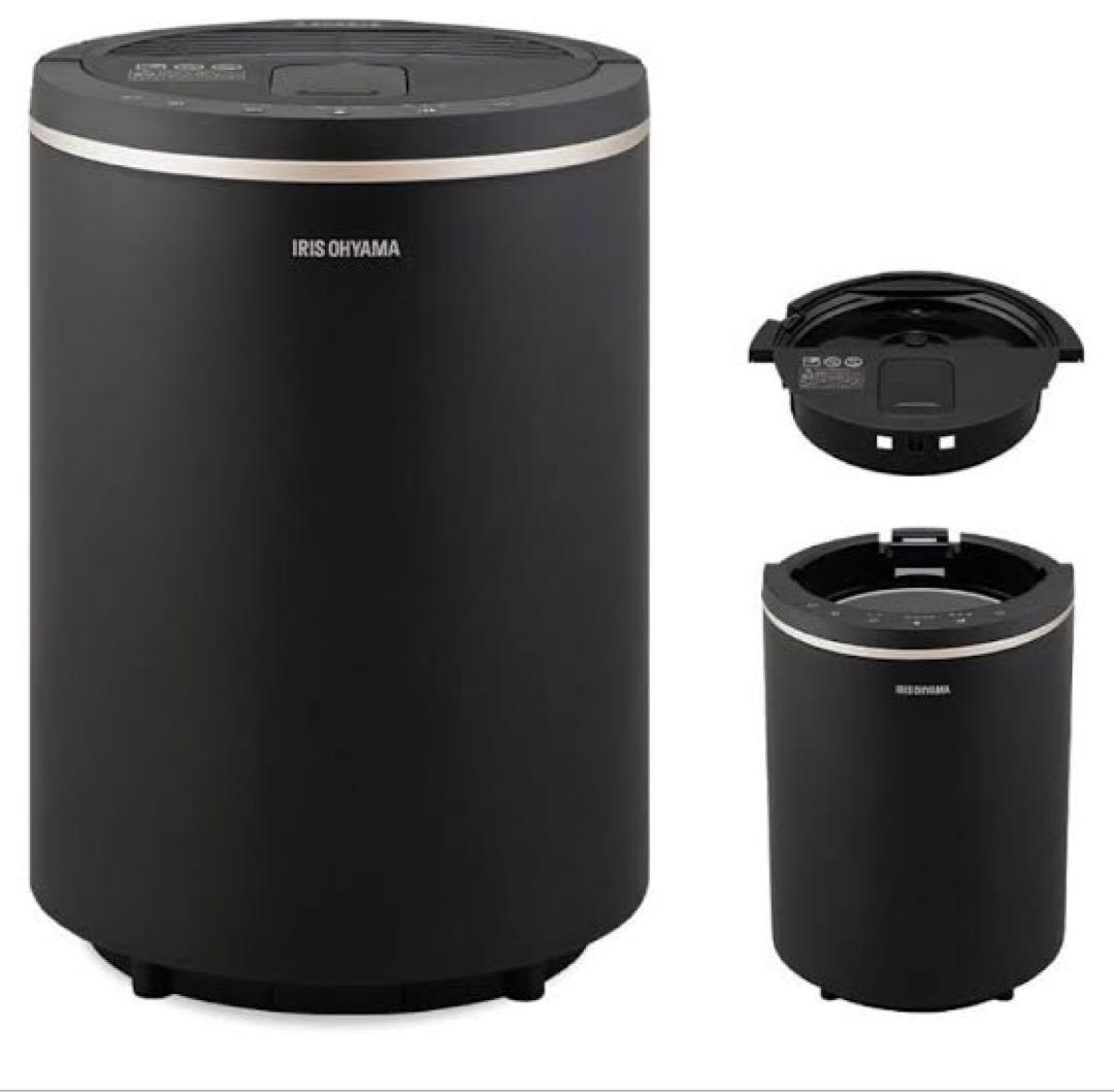 IRIS OHYAMA スチーム加湿器 ブラック