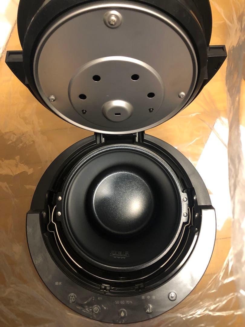 IRIS OHYAMA スチーム加湿器 ブラック