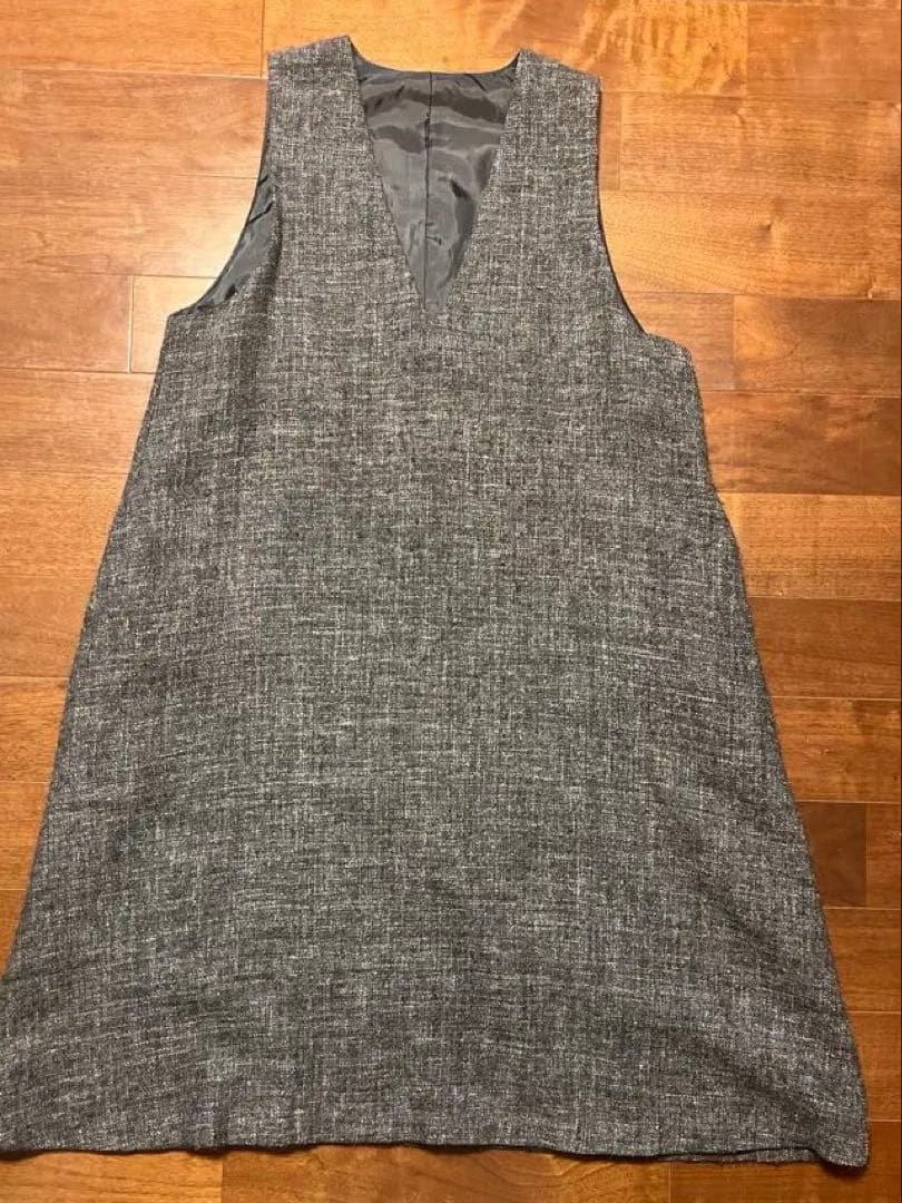✴︎ハルママさん専用✴︎中川政七商店　ウール麻ツイードワンピース　チャコールグレー
