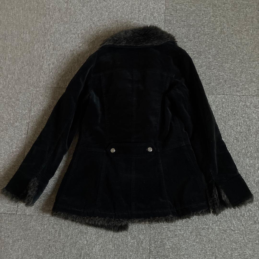 BURBERRY BLUE LABEL ブラックファーコート サイズ40