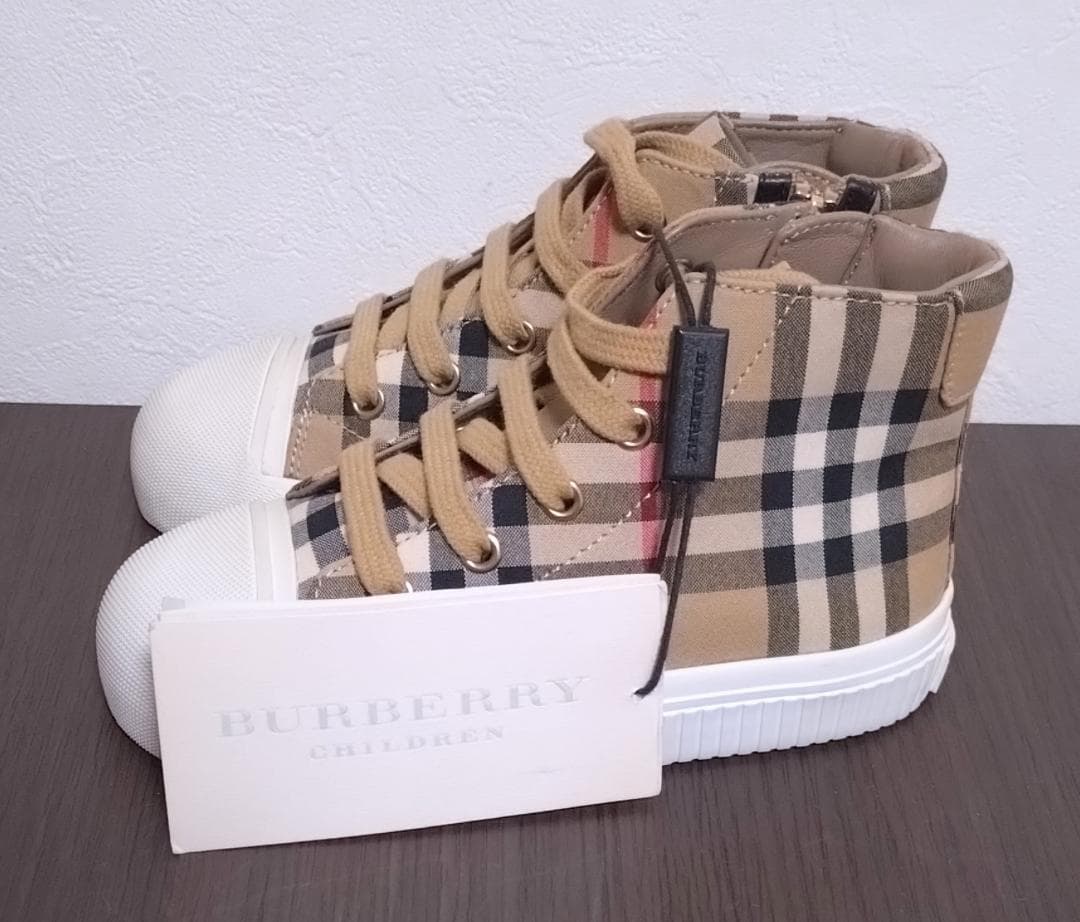BURBERRY CHILDREN ノバチェック柄スニーカー　18.5