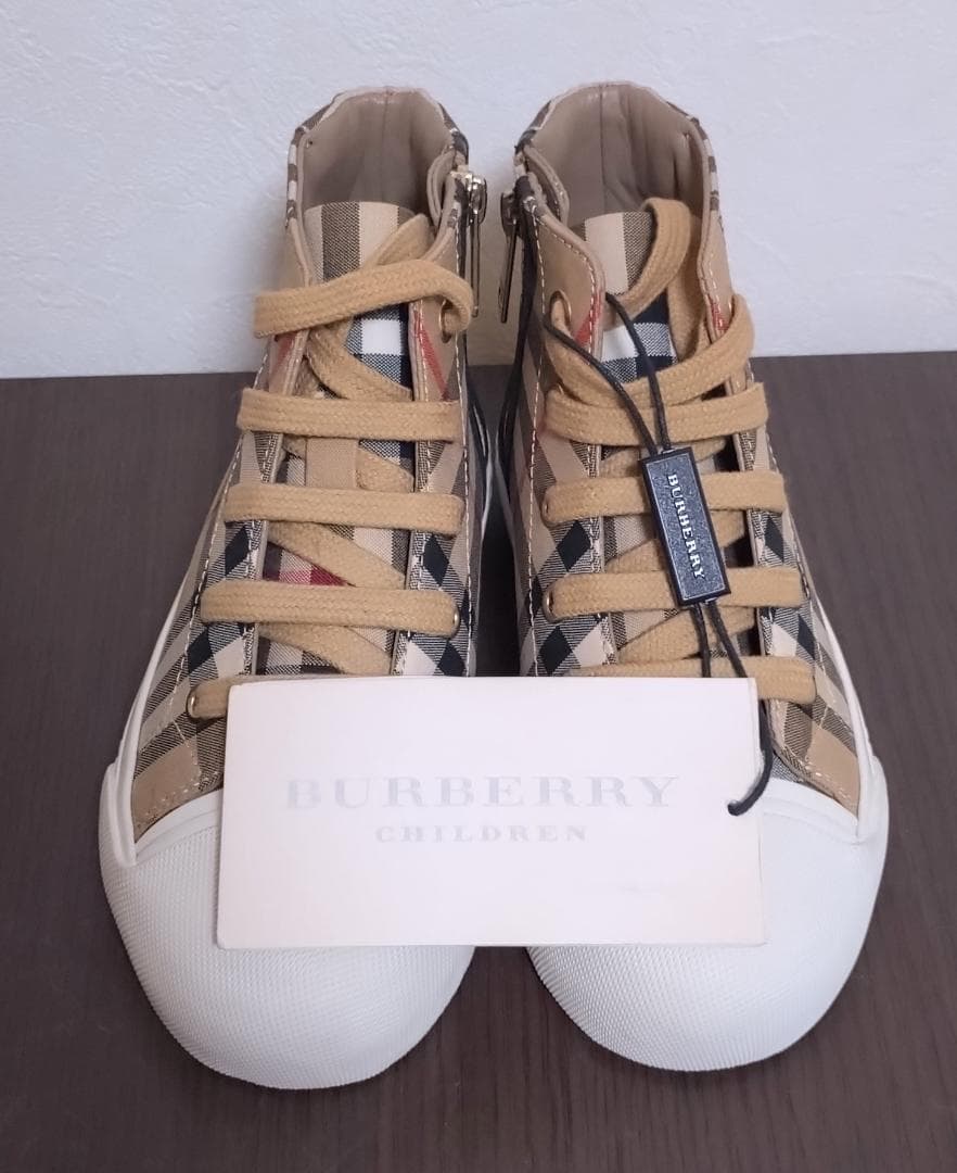 BURBERRY CHILDREN ノバチェック柄スニーカー　18.5