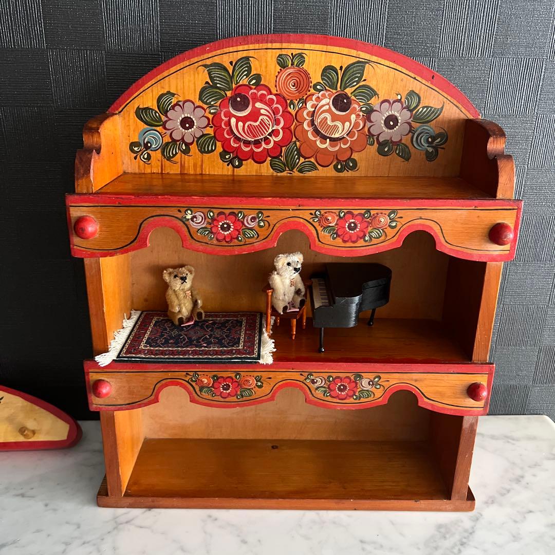 レア　ロシア製　ハンドメイド　棚＆ハンガー　ドールハウス　スパイスラック