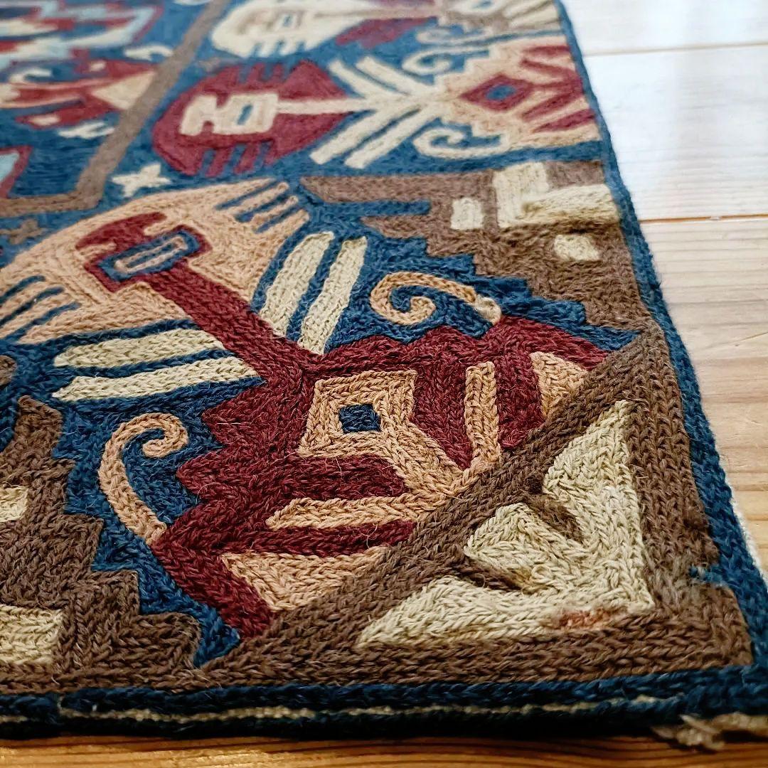 【はる】80s 総刺繍！ ヴィンテージ タペストリー ヴィンテージラグ