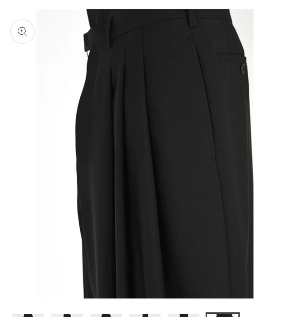 パンツ LAD MUSICIAN WOOL GABARDINE 3TUCK WIDE