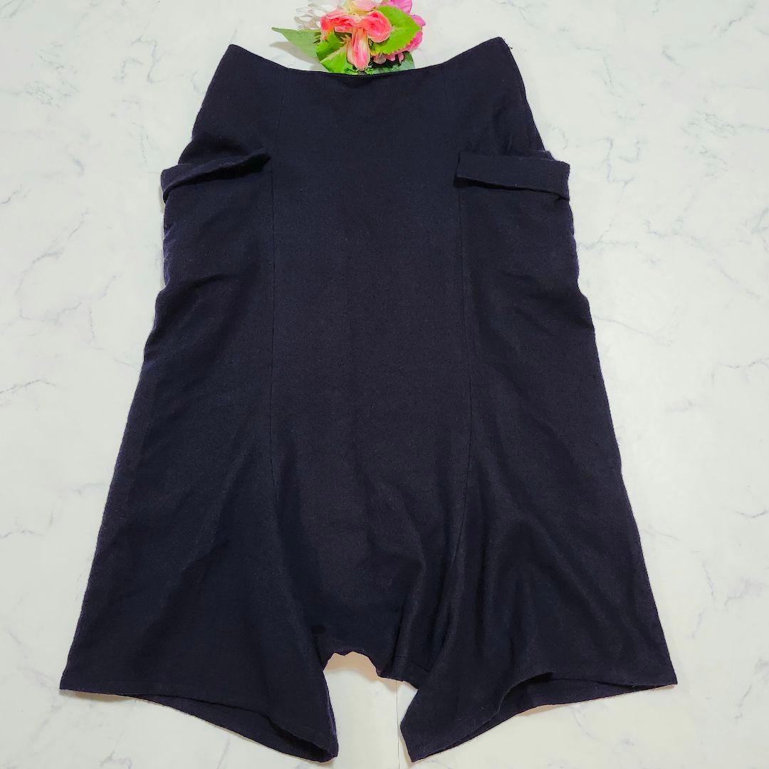 Y's　サルエルパンツ　サイドファスナー　ポケット付き　3　ネイビー