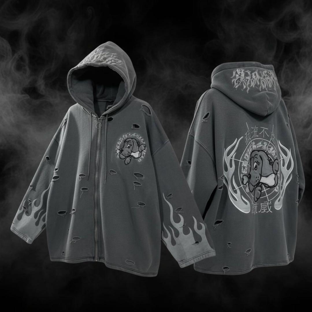 KRY clothing 「火の輪 蹴威パーカー」