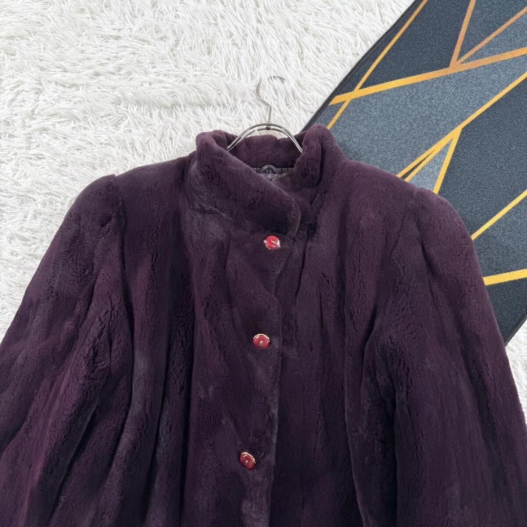 未使用品【定価75万】プラクトミンク ジャケット パープル ファーコート XL